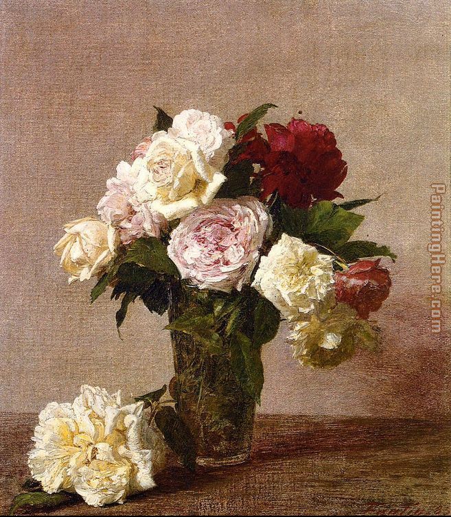 Roses VI painting - Henri Fantin-Latour Roses VI art painting